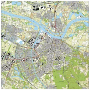 Topografische kaart Nijmegen