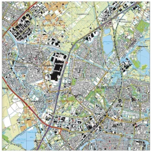 Topografische kaart Oegstgeest