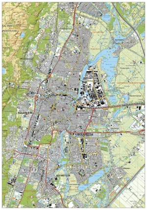 Topografische kaart Haarlem
