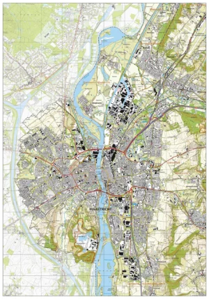 Topografische kaart Maastricht