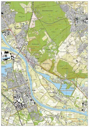 Topografische kaart Mook en Middelaar