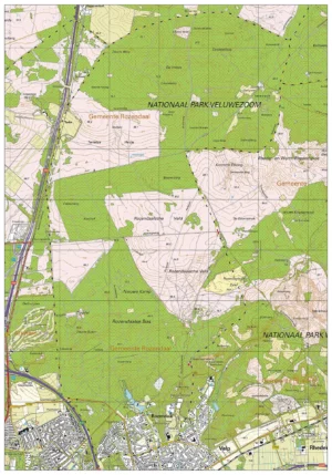 Topografische kaart Rozendaal