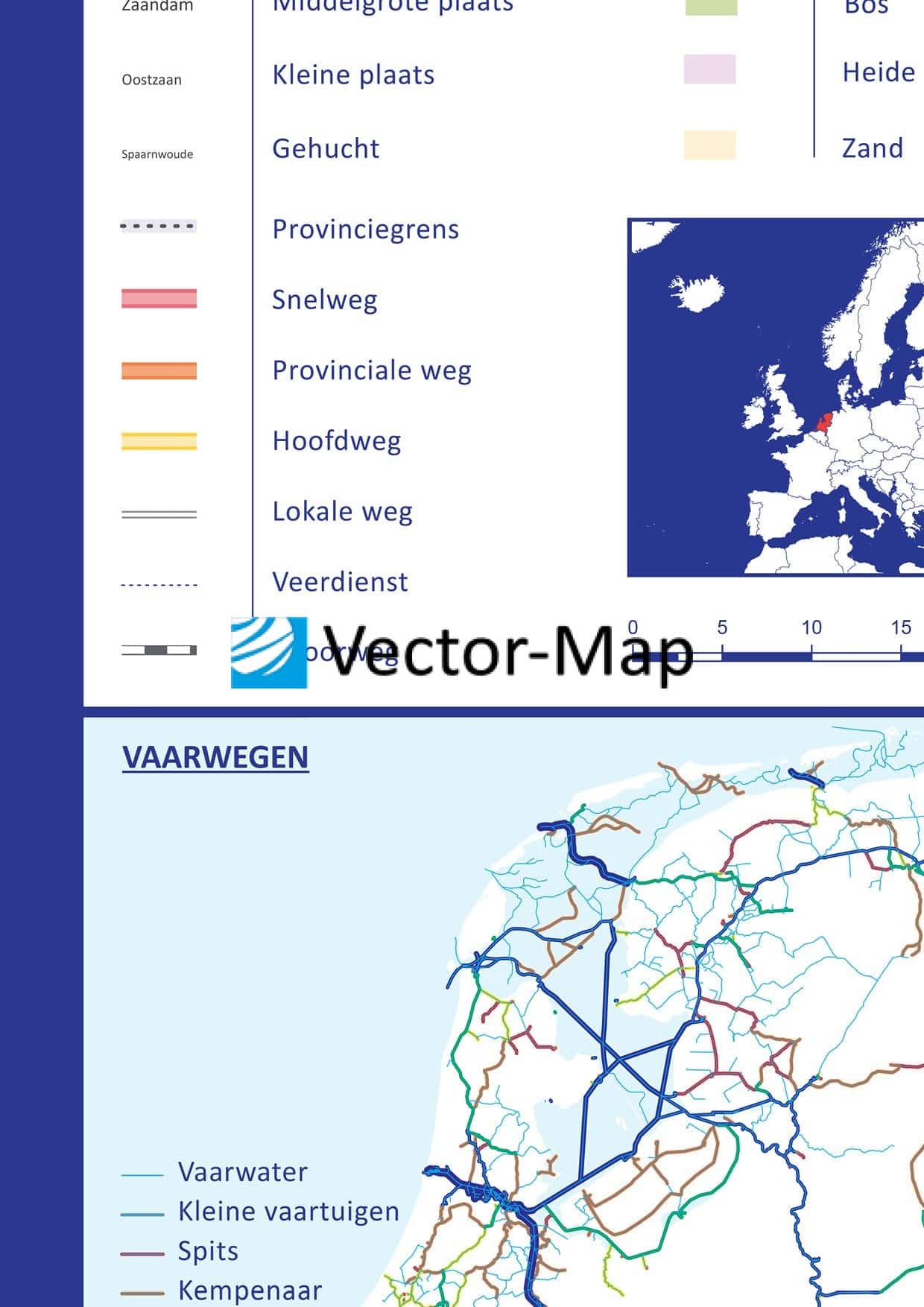 CEMT Vaarwegenkaart Nederland - Afbeelding 3