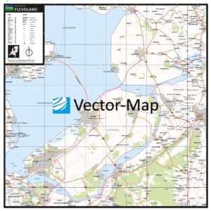Plaatsnamen provinciekaart Flevoland