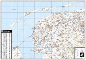 Plaatsnamen provinciekaart Friesland