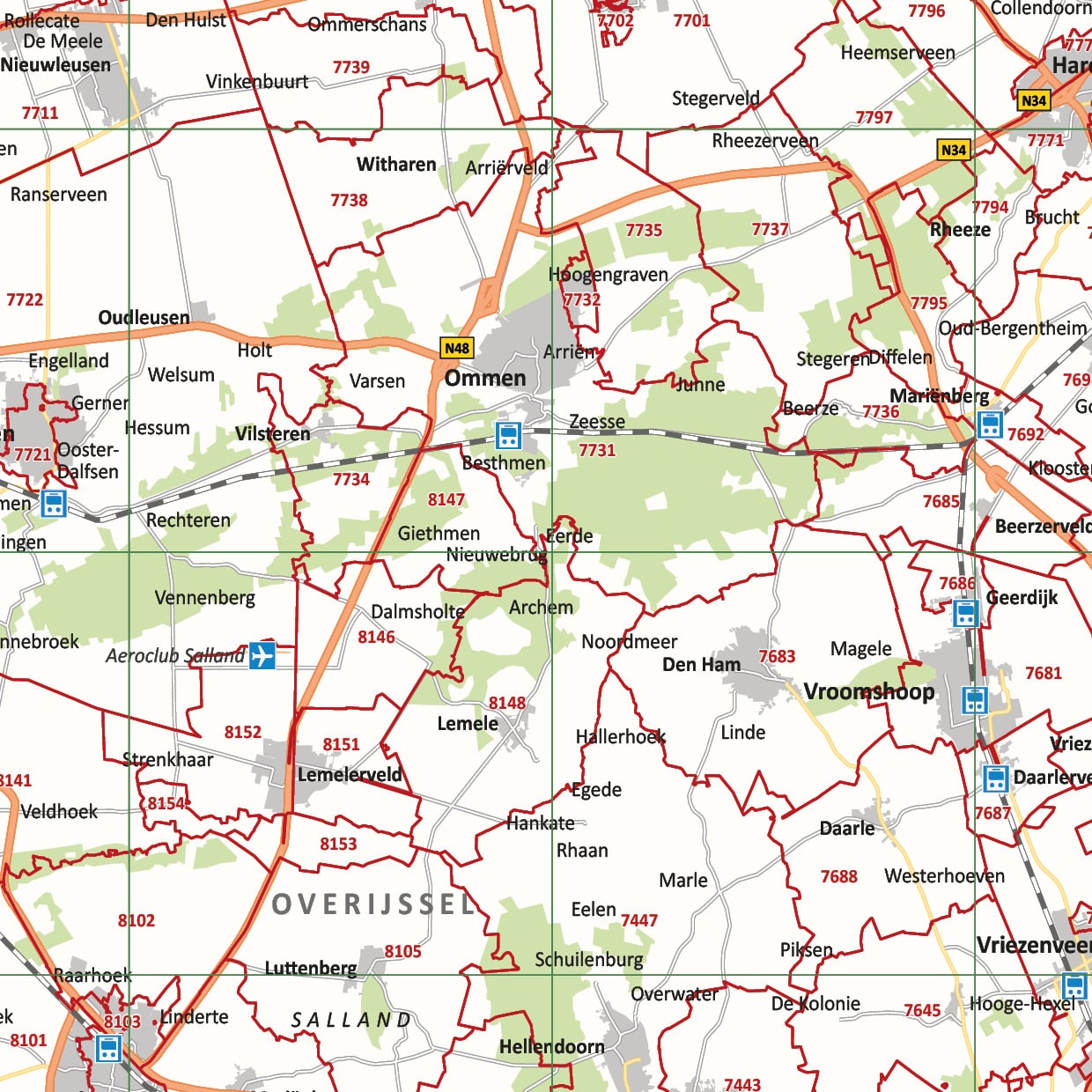 Postcode provinciekaart Overijssel - Afbeelding 2