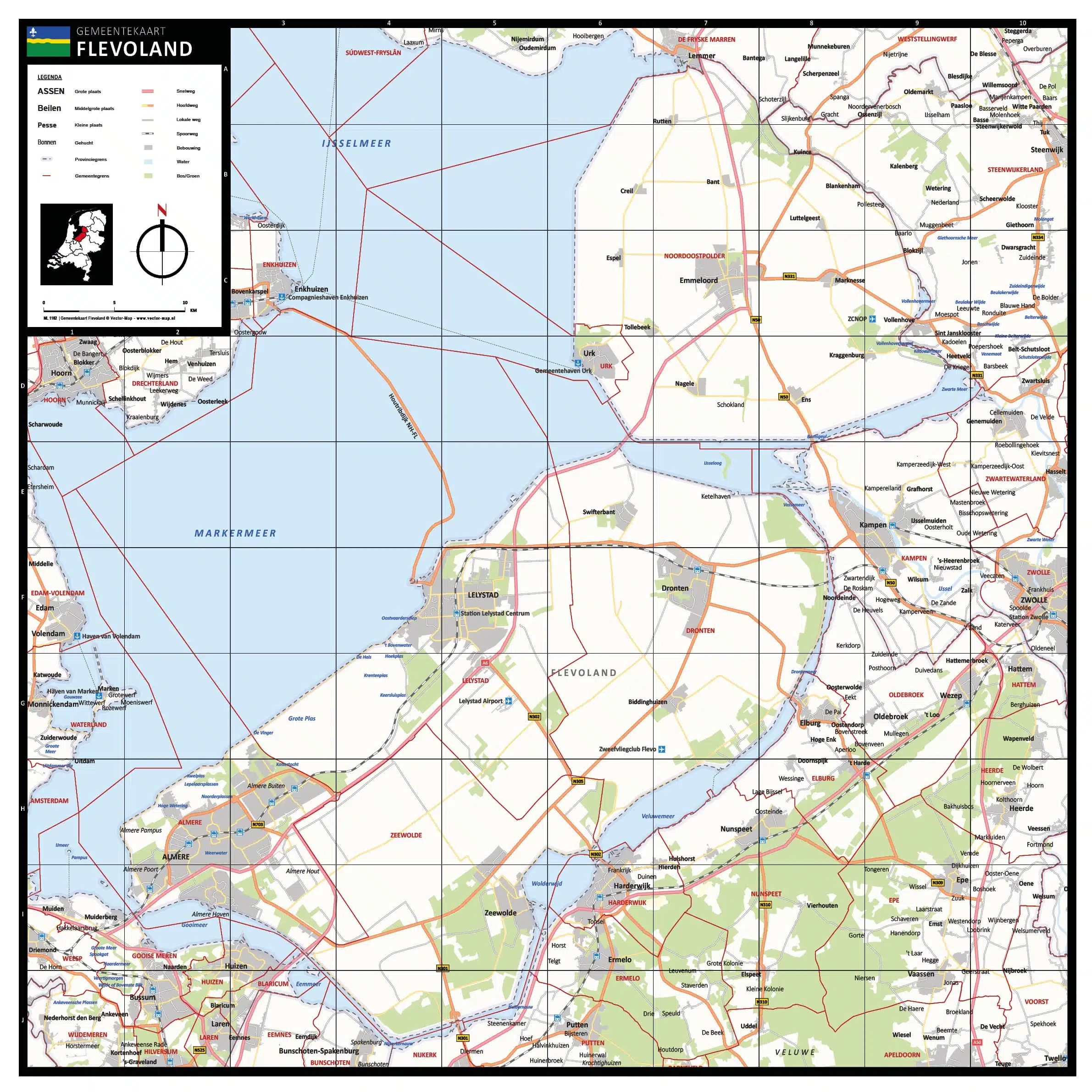 Gemeentekaart Flevoland
