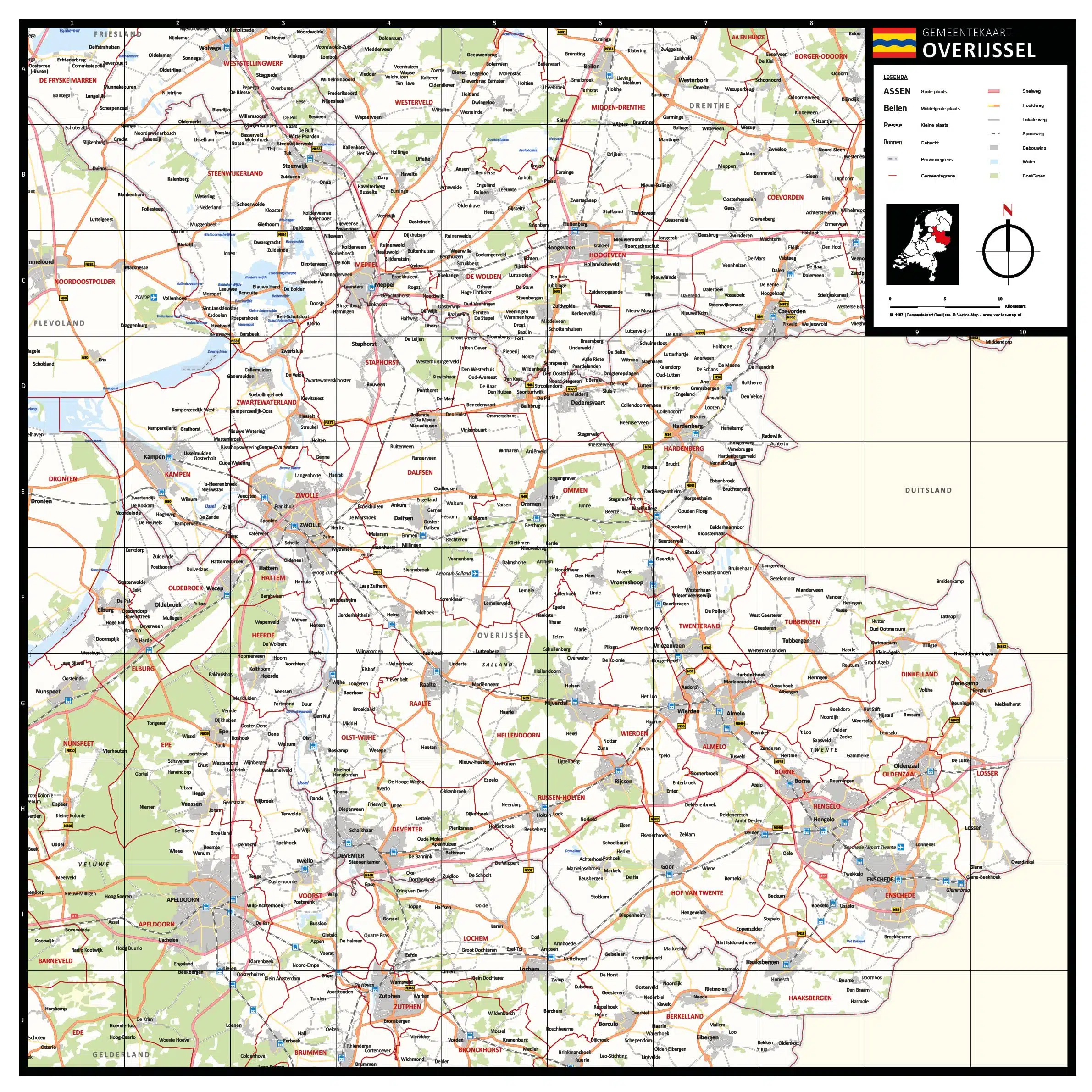 Gemeentekaart Overijssel