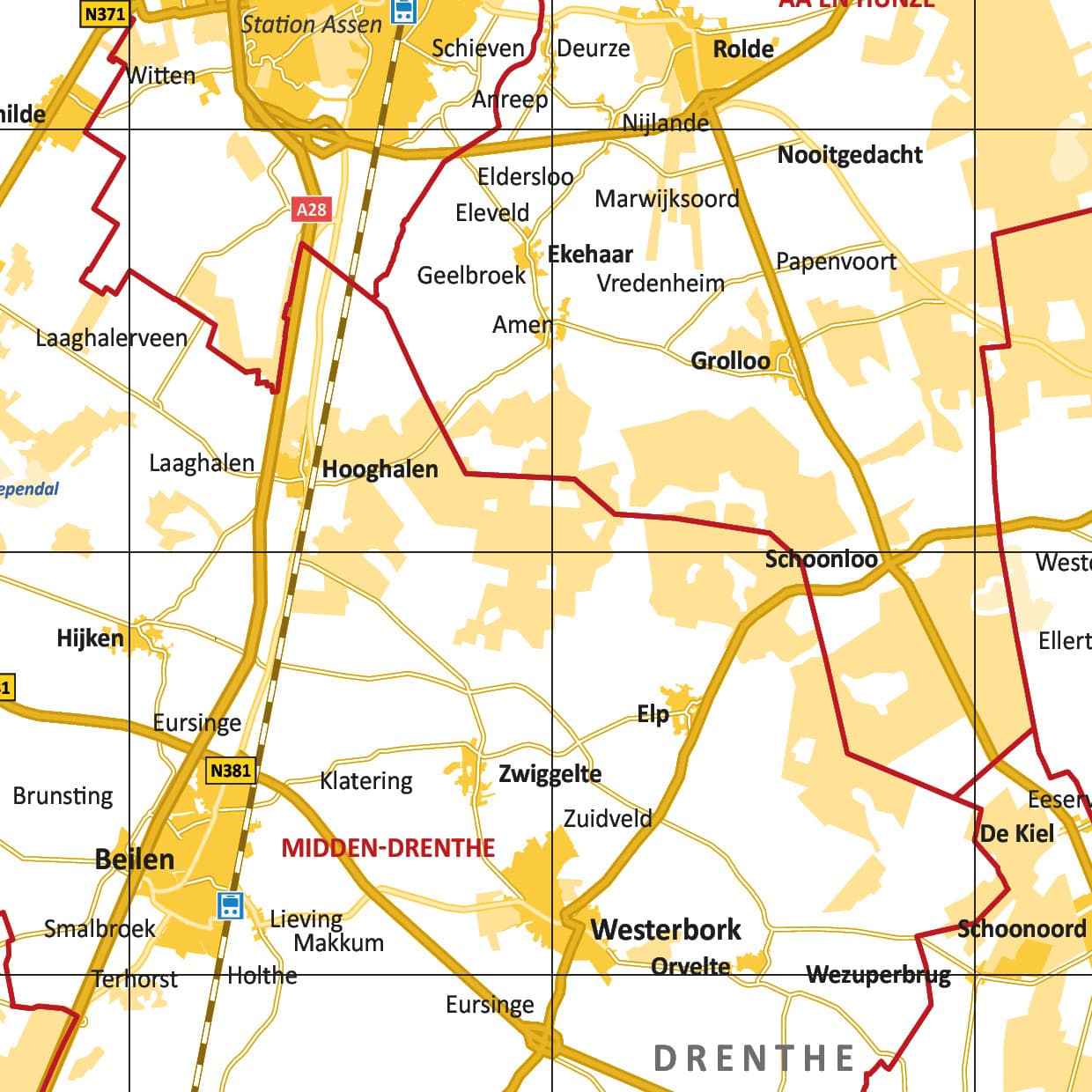 Gekleurde gemeentekaart Drenthe - Afbeelding 2