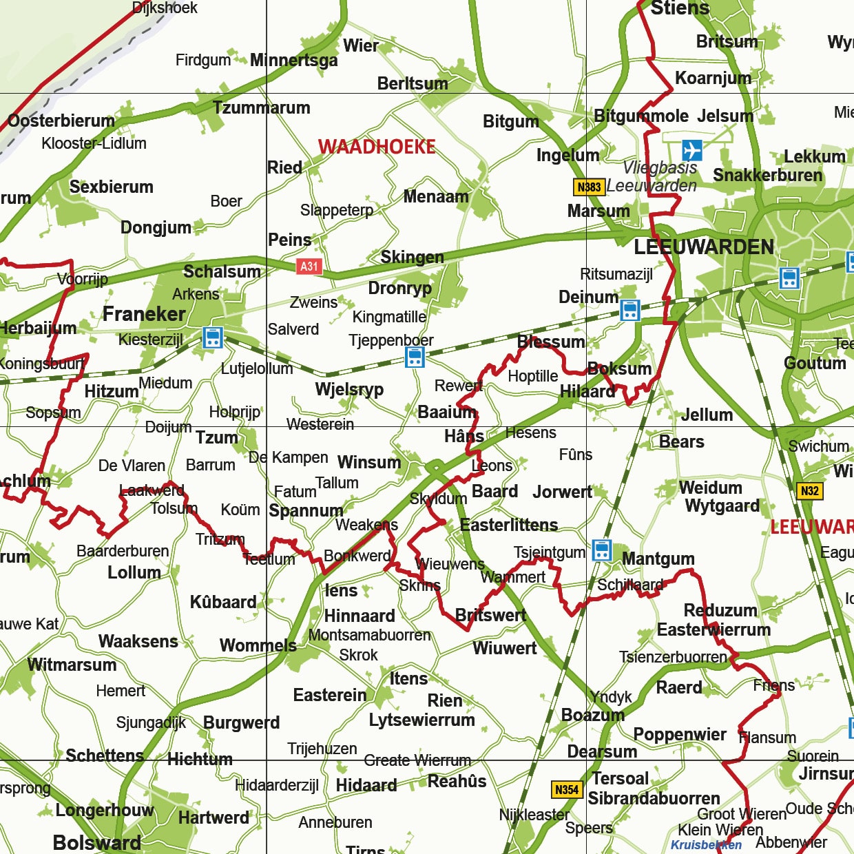 Gekleurde gemeentekaart Friesland - Afbeelding 2