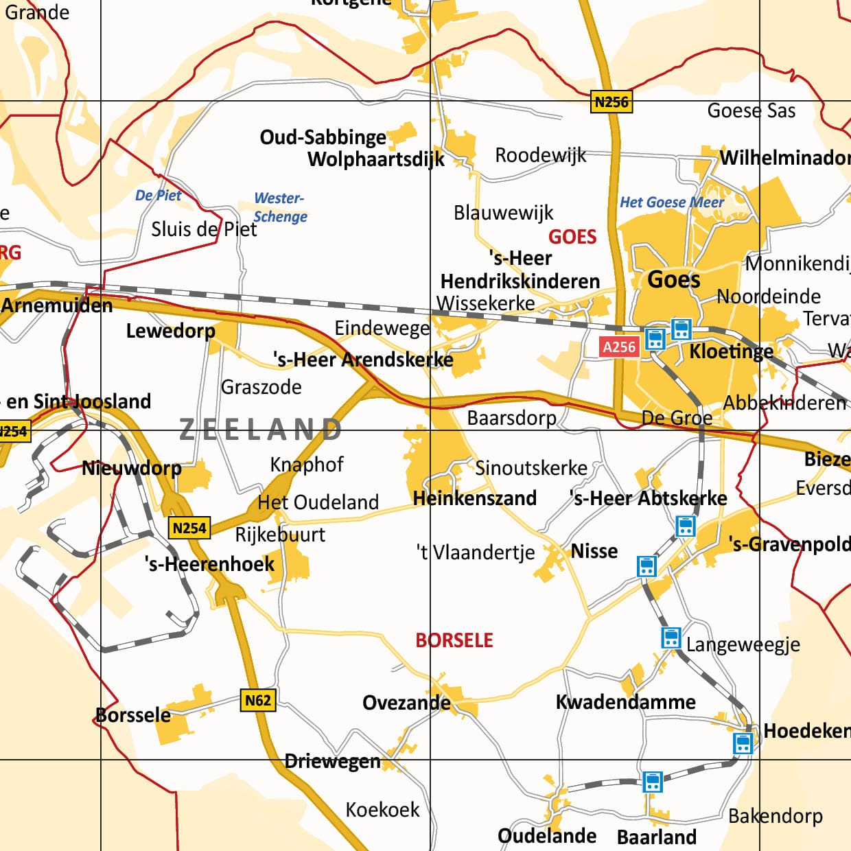 Gekleurde gemeentekaart Zeeland - Afbeelding 2