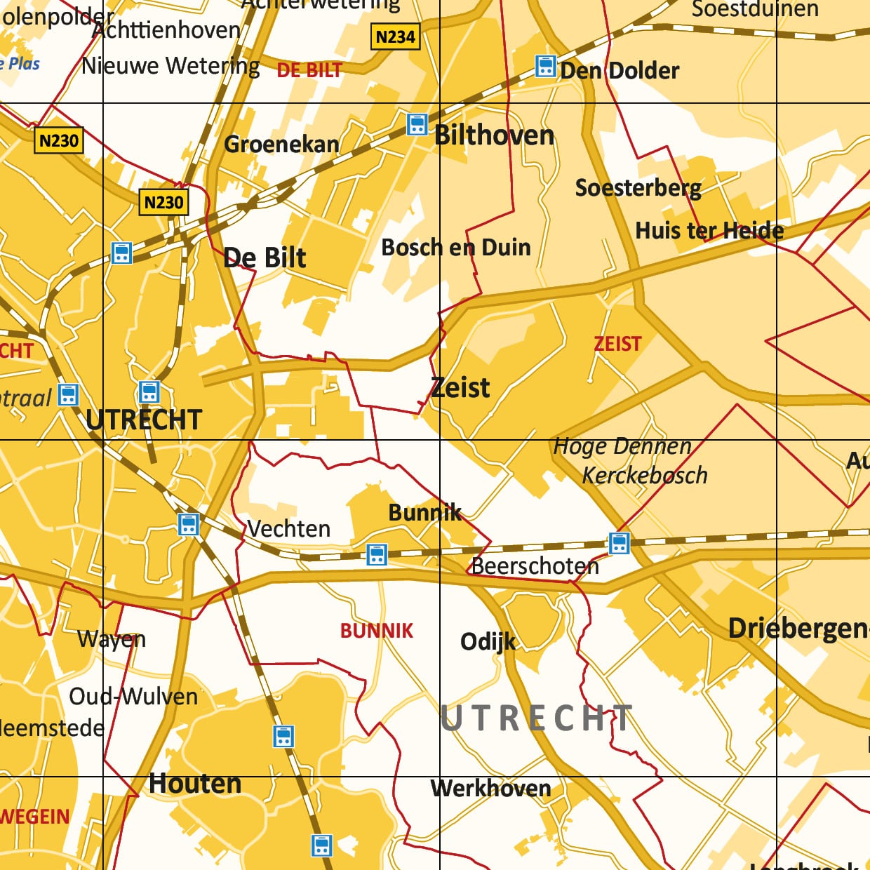 Gekleurde gemeentekaart Utrecht - Afbeelding 2