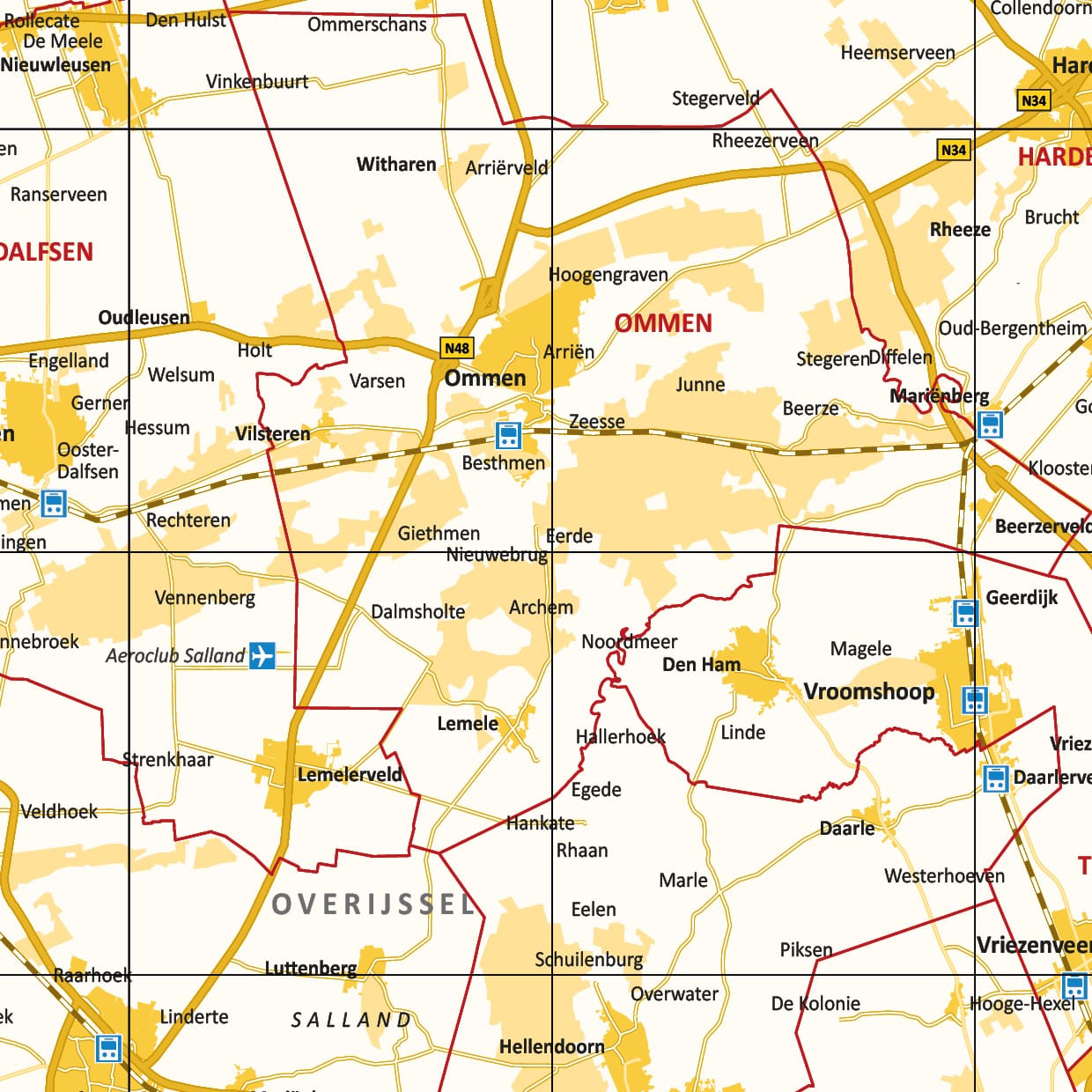 Gekleurde gemeentekaart Overijssel - Afbeelding 2