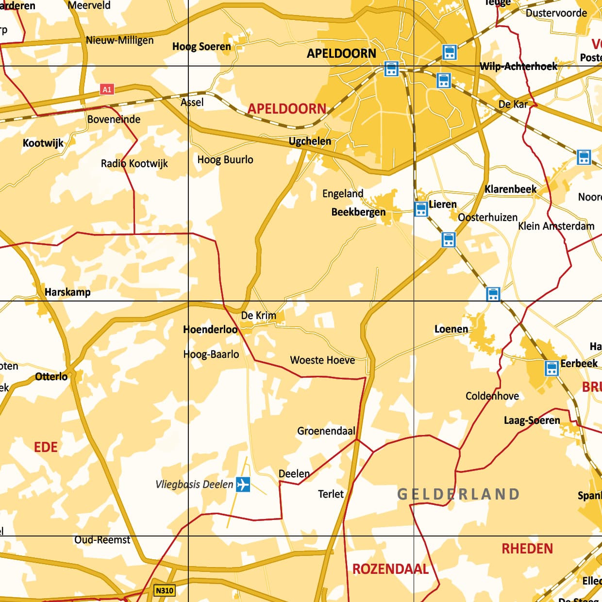 Gekleurde gemeentekaart Gelderland - Afbeelding 2