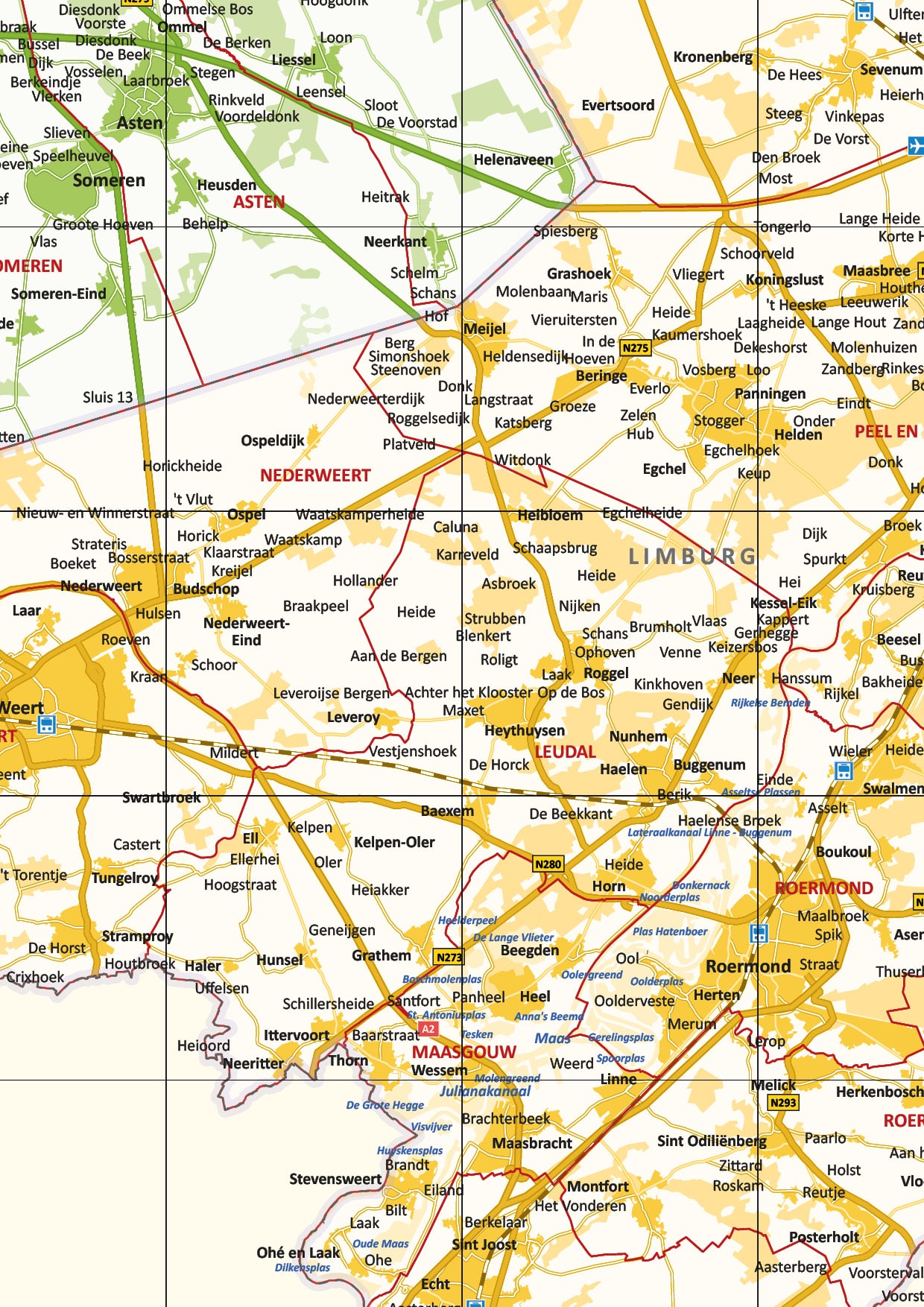 Gekleurde gemeentekaart Limburg - Afbeelding 2
