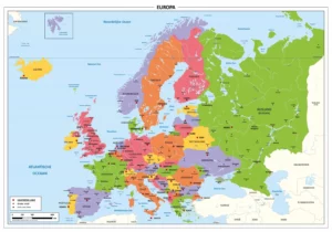 Staatkundige Kaart Europa 1201