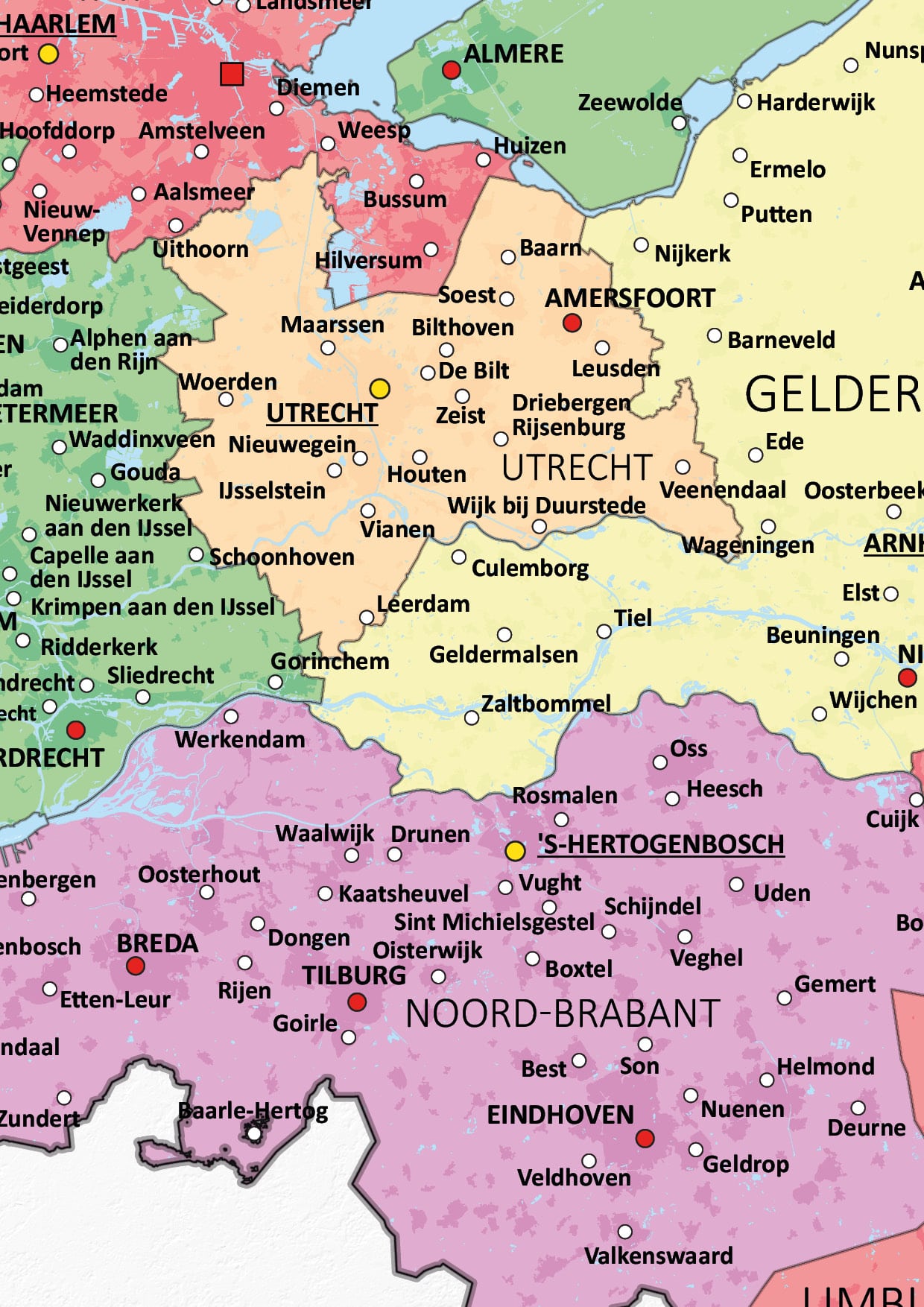Schoolkaart Koninkrijk der Nederlanden - Afbeelding 2