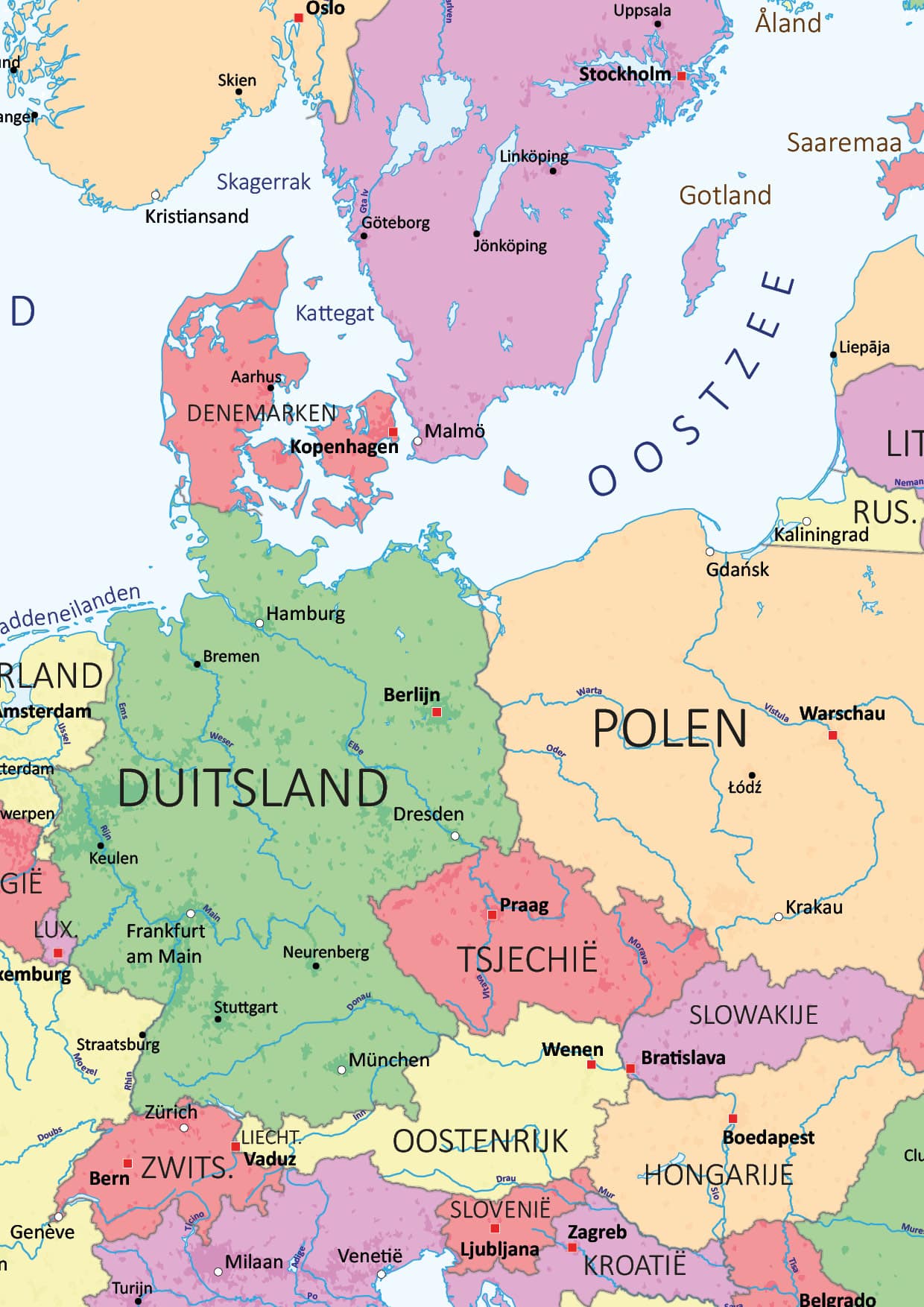 Schoolkaart Europa staatkundig - Afbeelding 4
