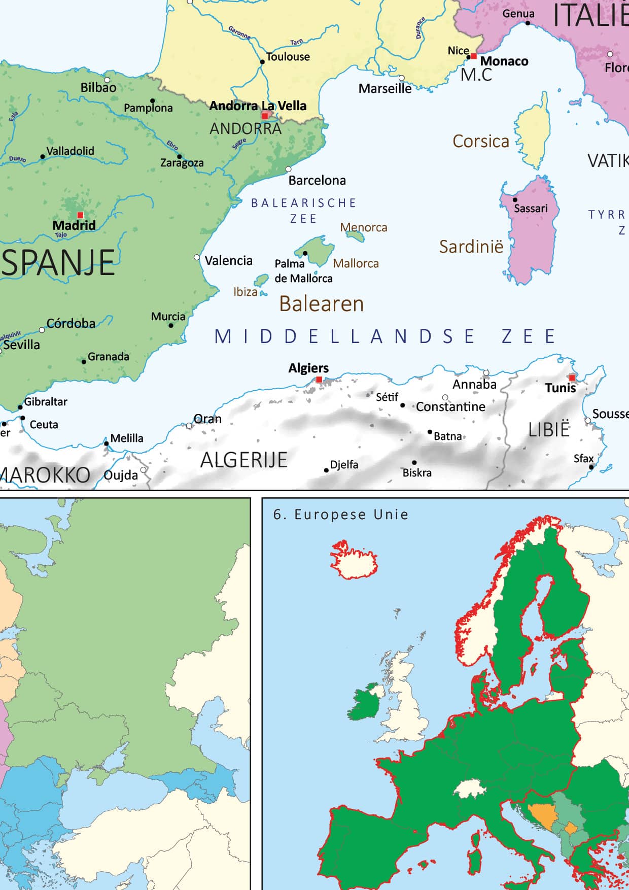 Schoolkaart Europa staatkundig - Afbeelding 2