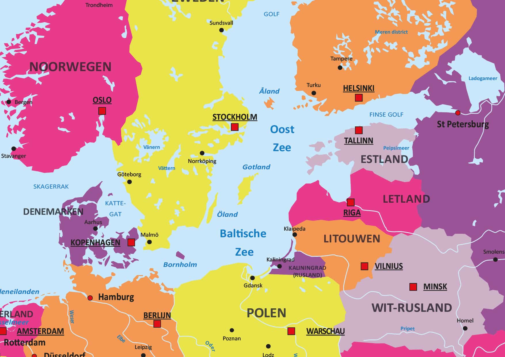 Schoolkaart Europa - Afbeelding 2