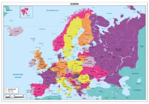 Schoolkaart Europa