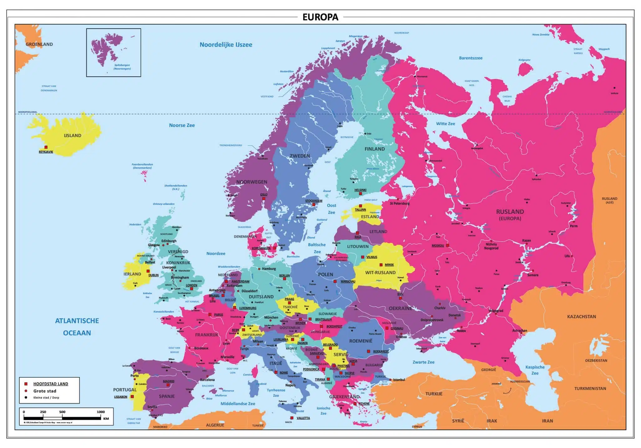 Educatieve Kaart van Europa