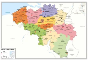 Schoolkaart België staatkundig