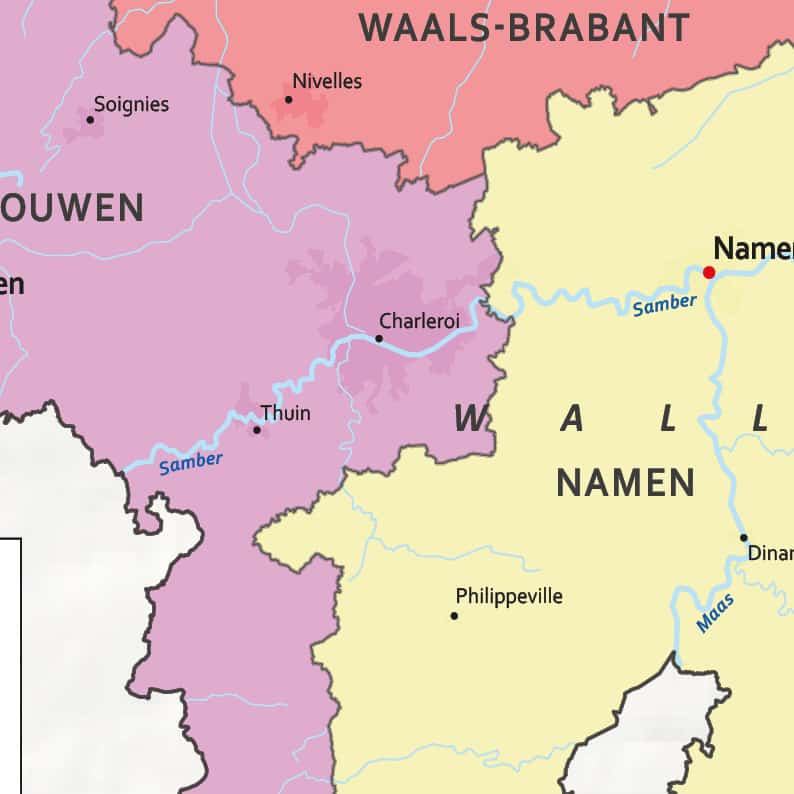 Schoolkaart koninkrijk België - Afbeelding 2