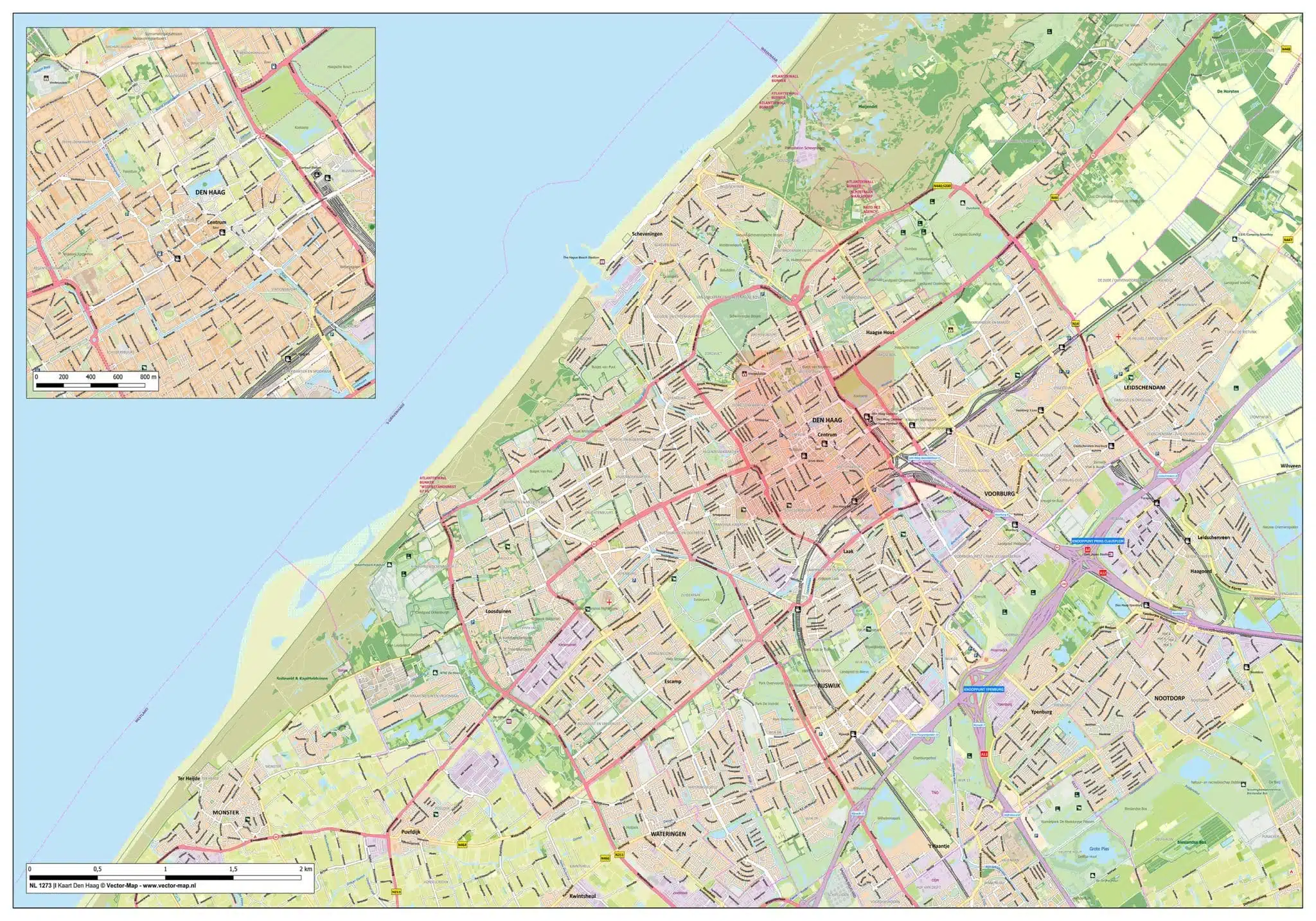 Gedetailleerde Kaart Den Haag