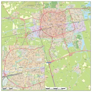 Gedetailleerde Kaart Leeuwarden