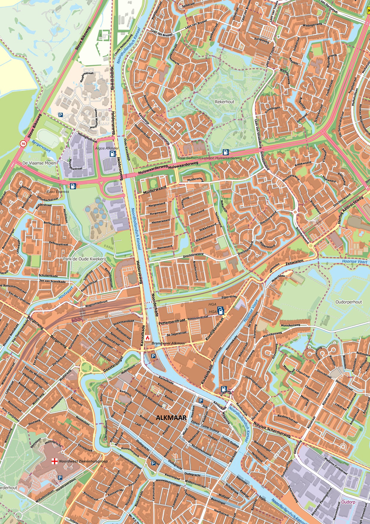 Kaart Alkmaar - Afbeelding 2