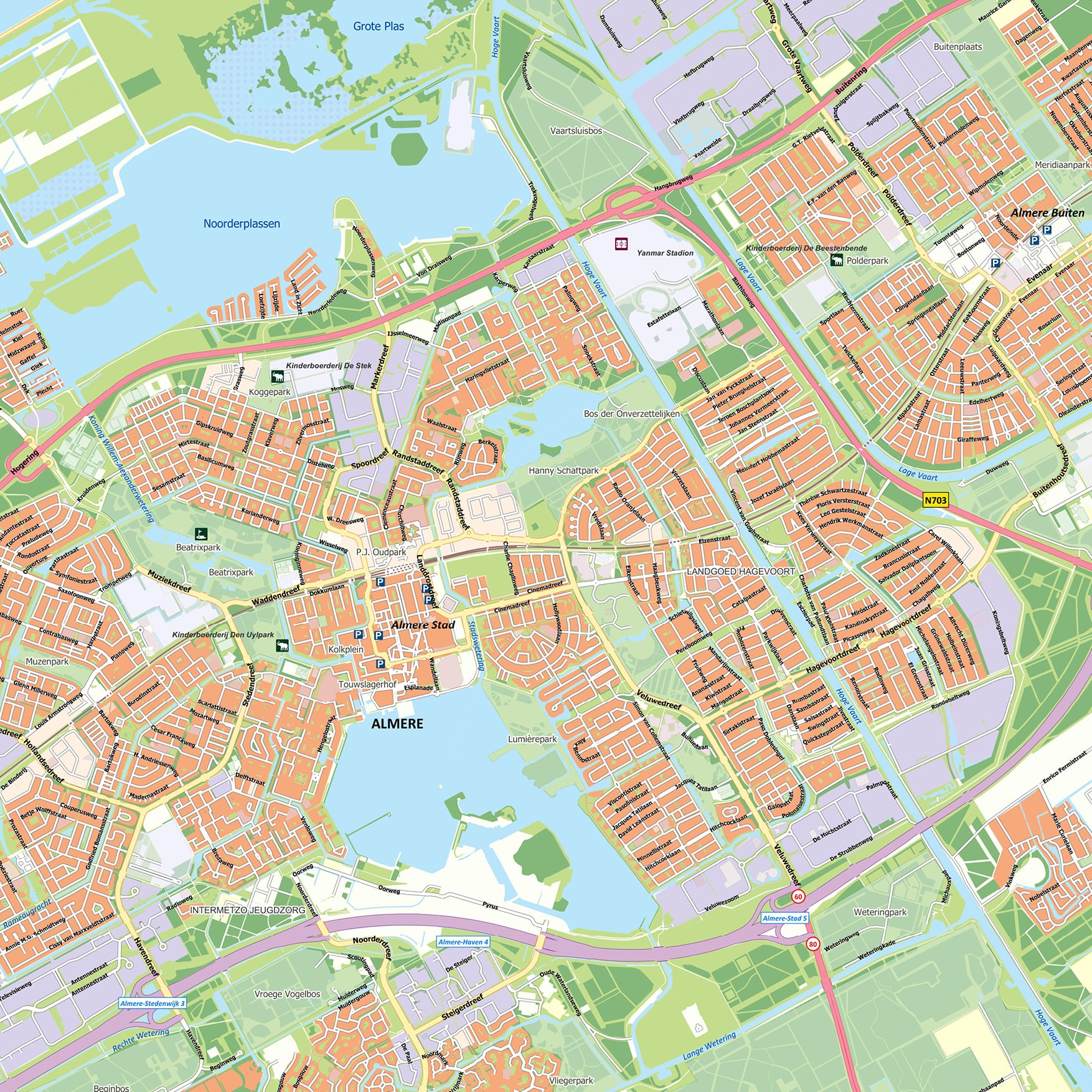Kaart Almere - Afbeelding 2