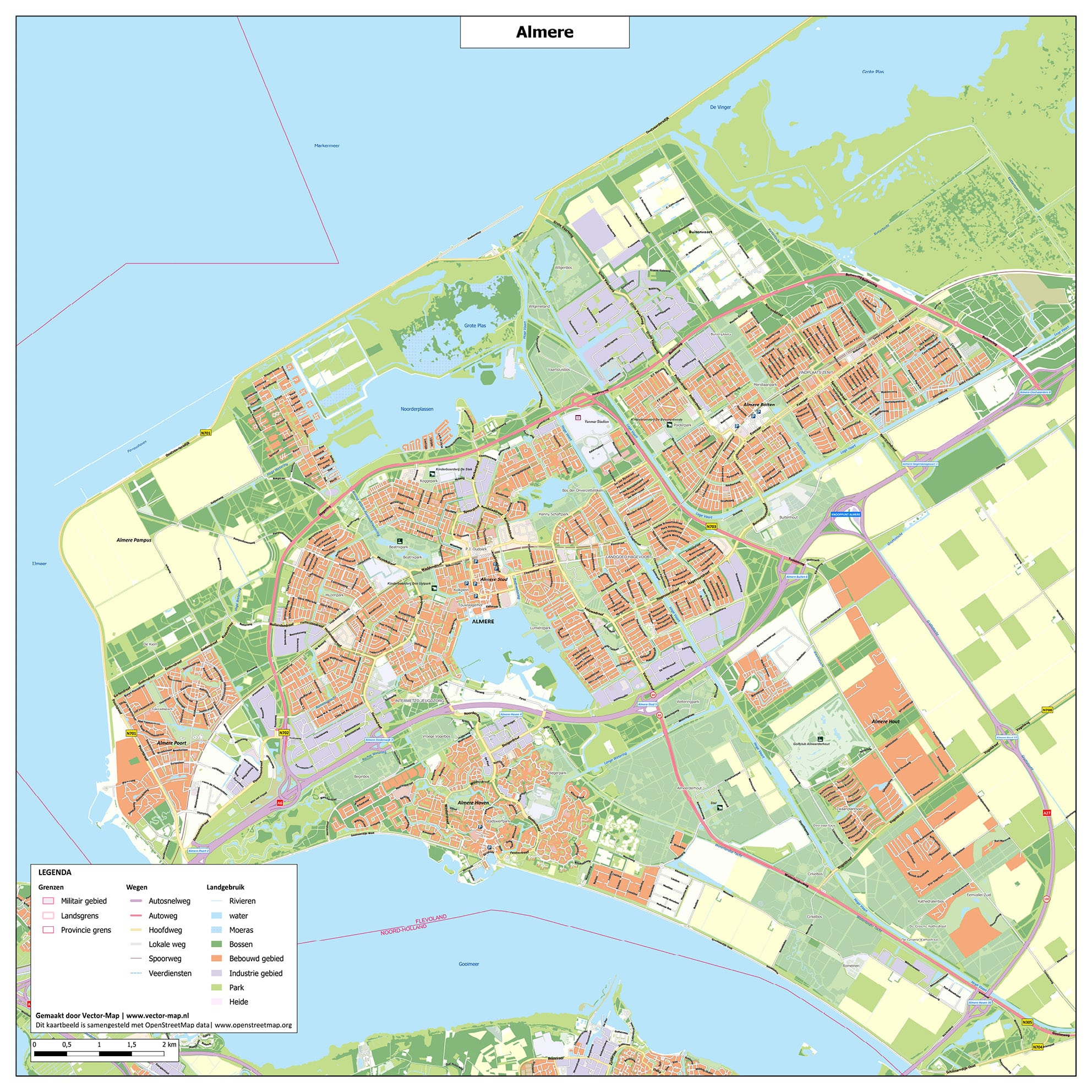 Kaart Almere
