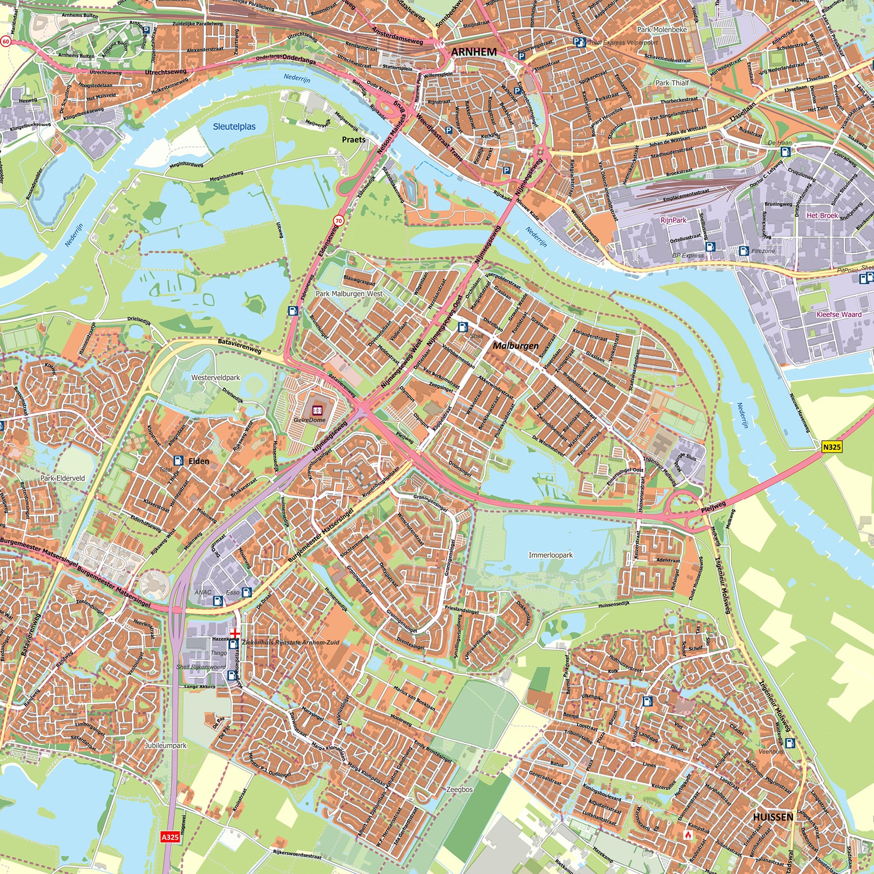 Kaart Arnhem - Afbeelding 2