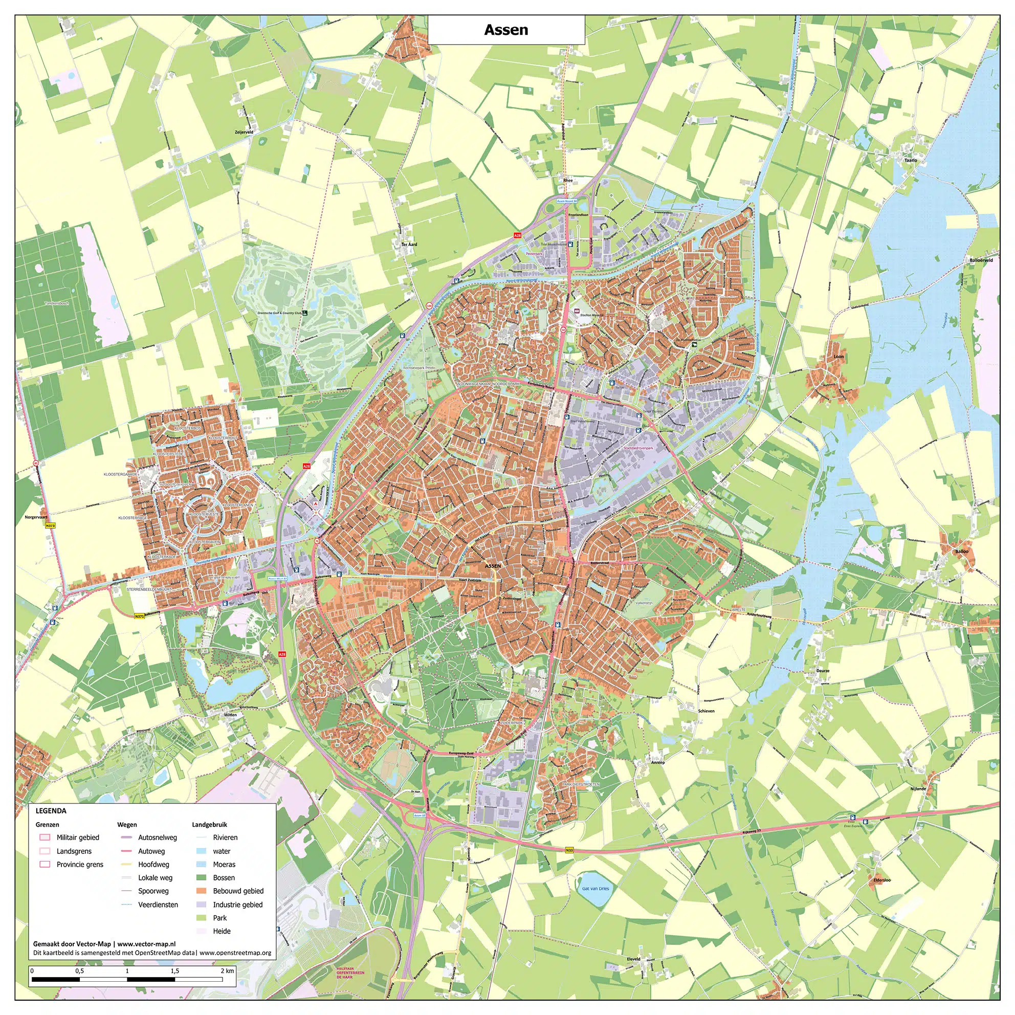 Kaart Assen
