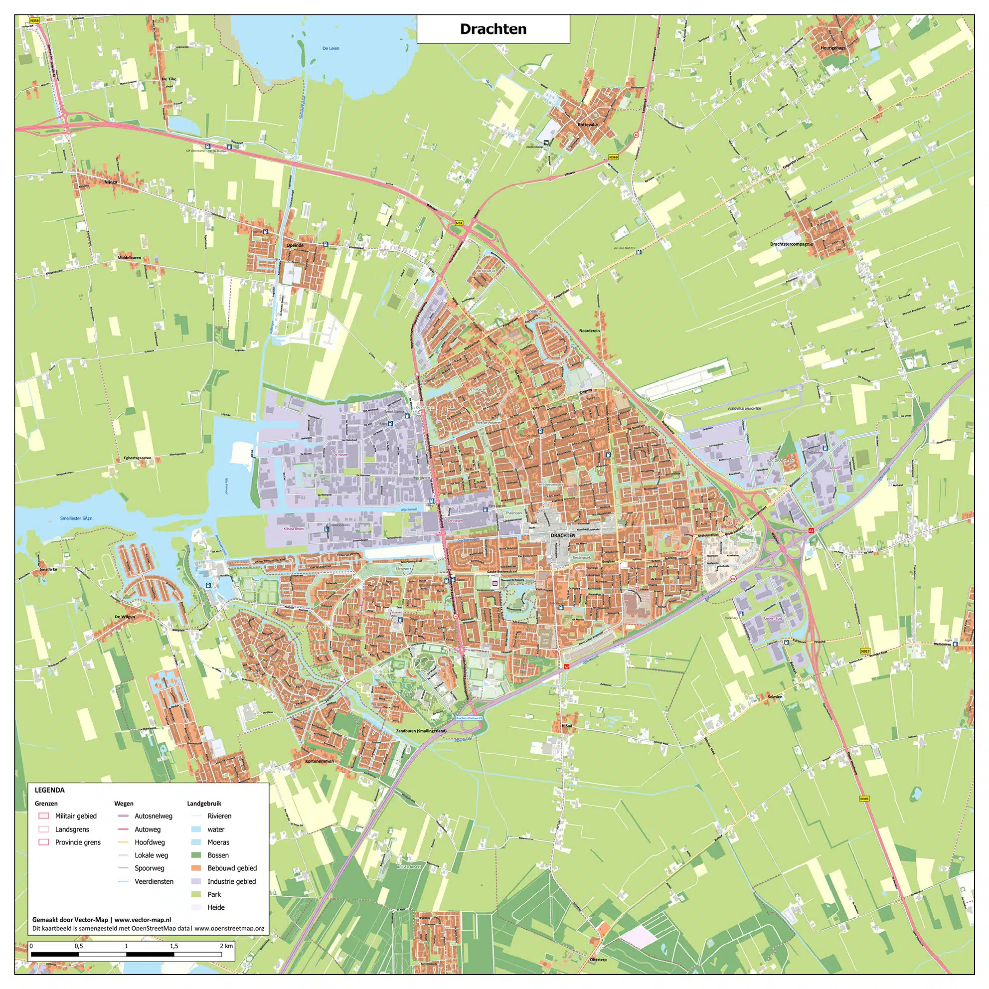 Kaart Drachten