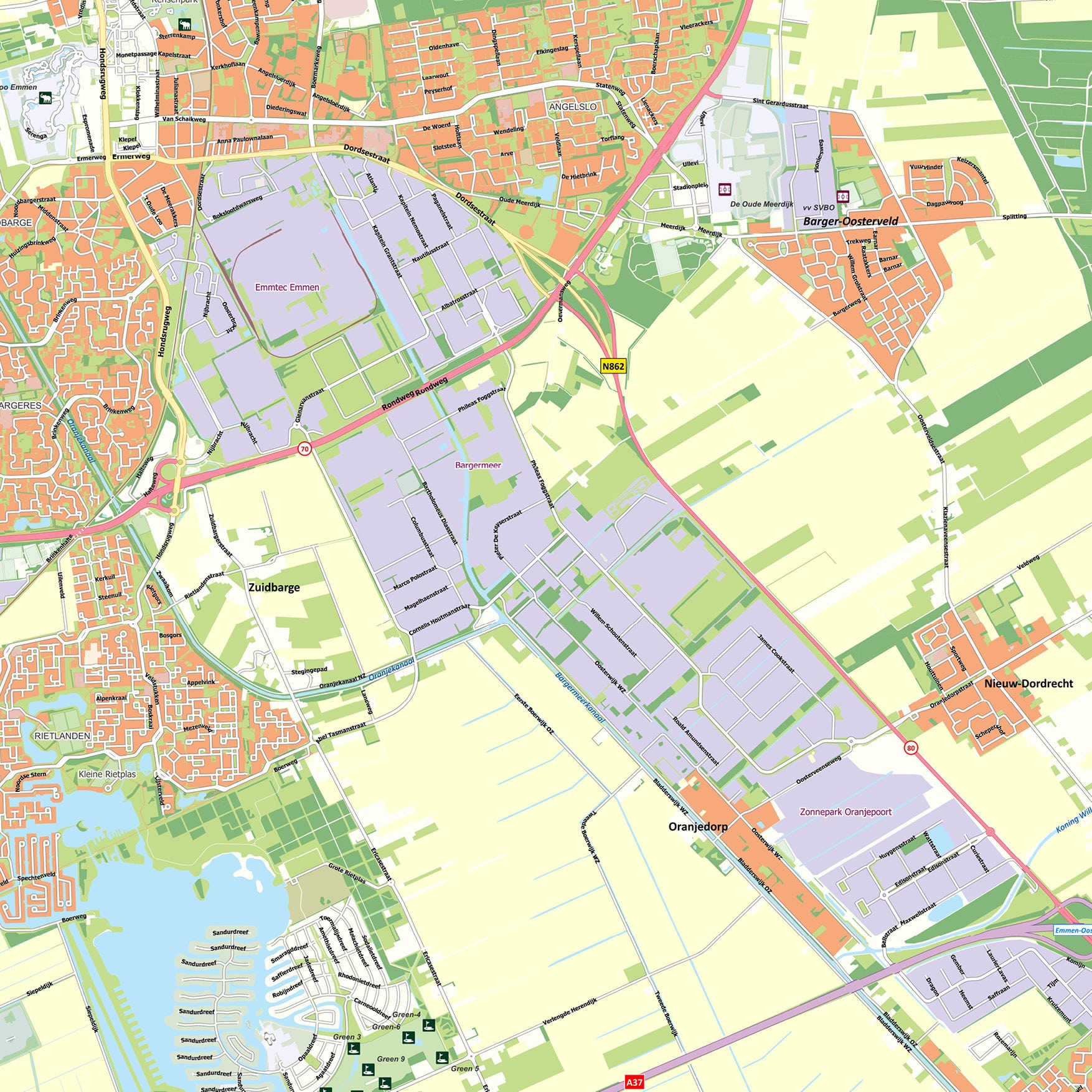 Kaart Emmen - Afbeelding 2
