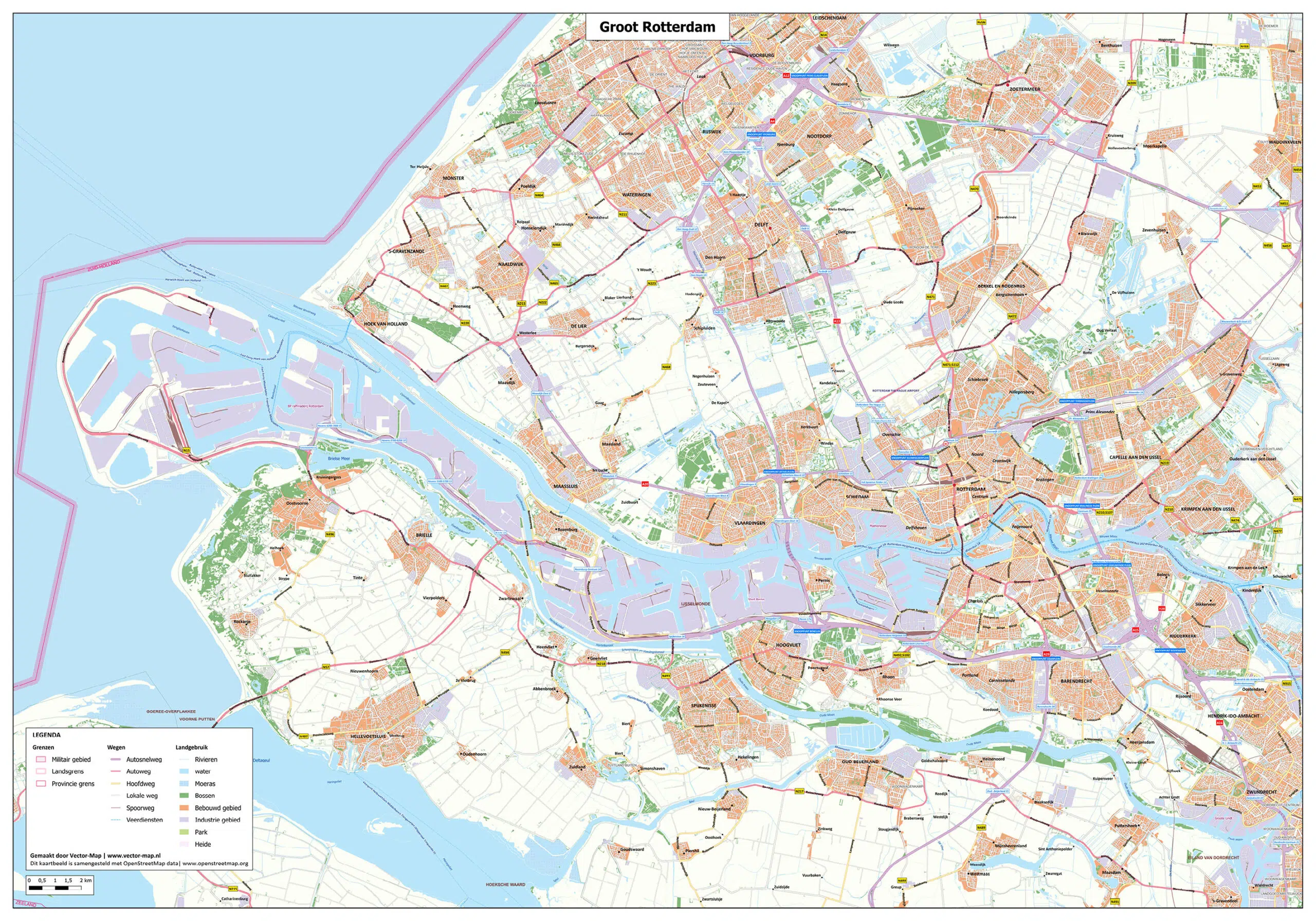 Kaart Groot Rotterdam