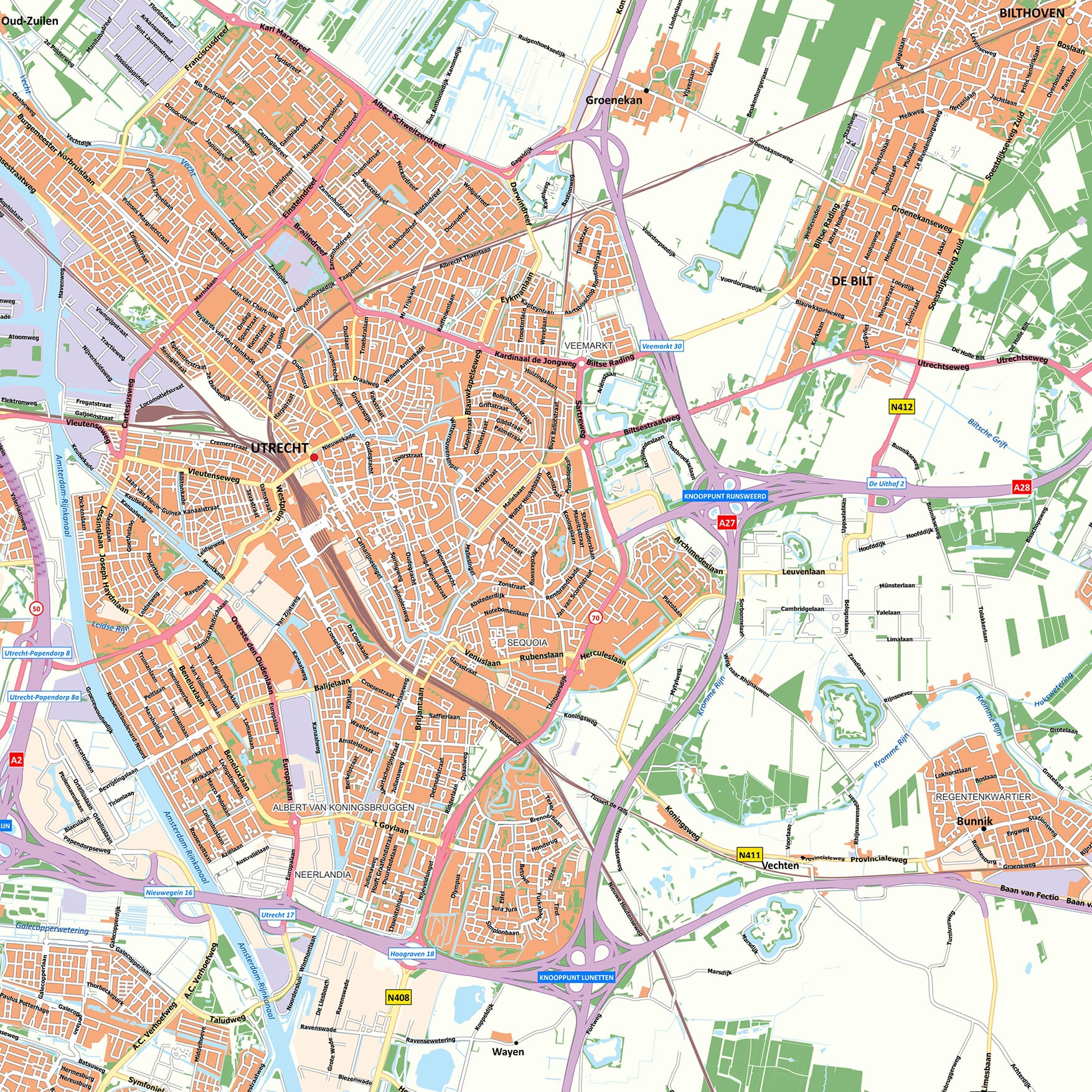 Kaart Groot Utrecht - Afbeelding 2