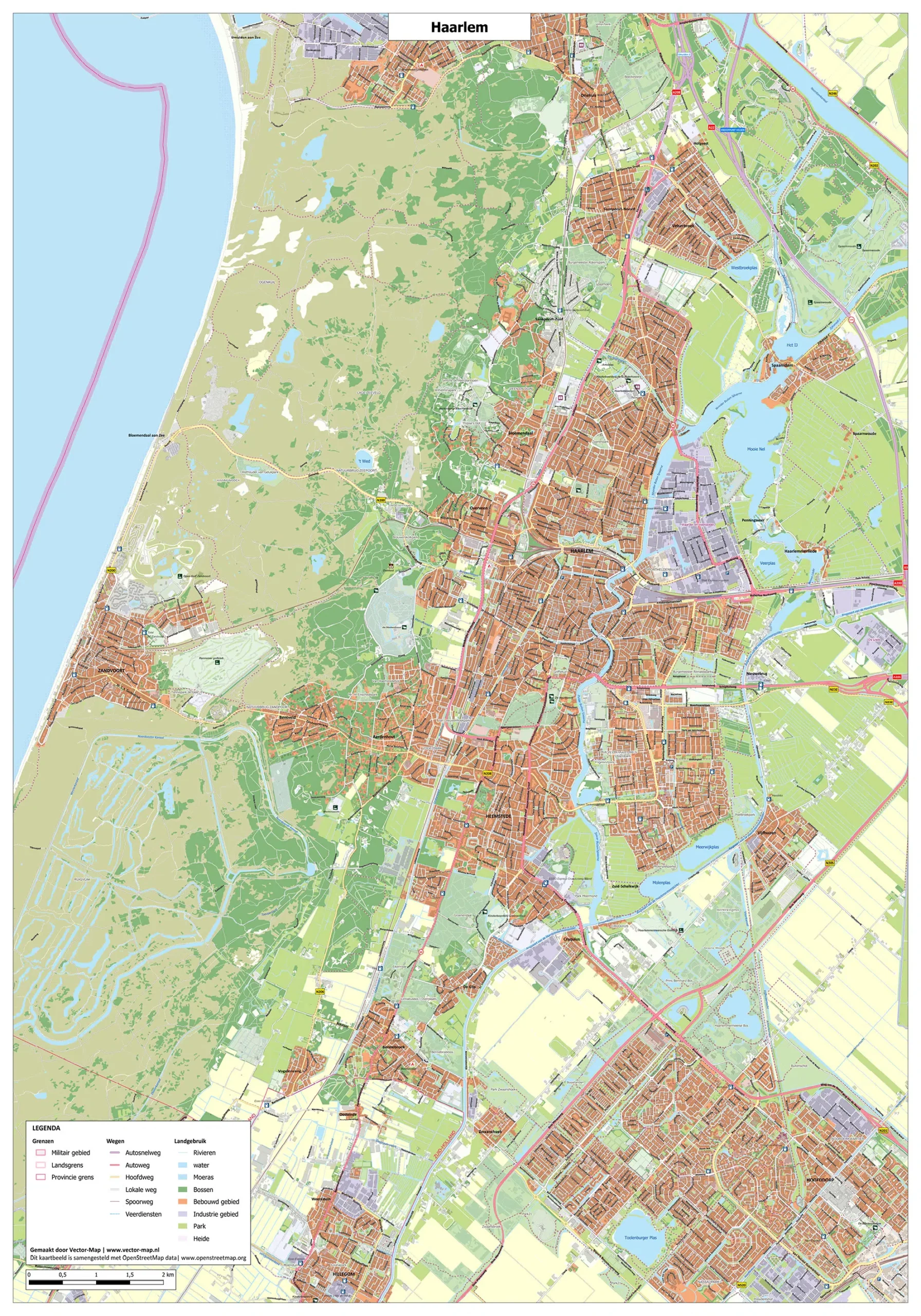 Kaart Haarlem