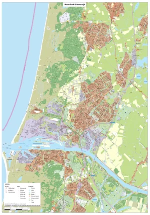 Kaart Heemskerk & Beverwijk