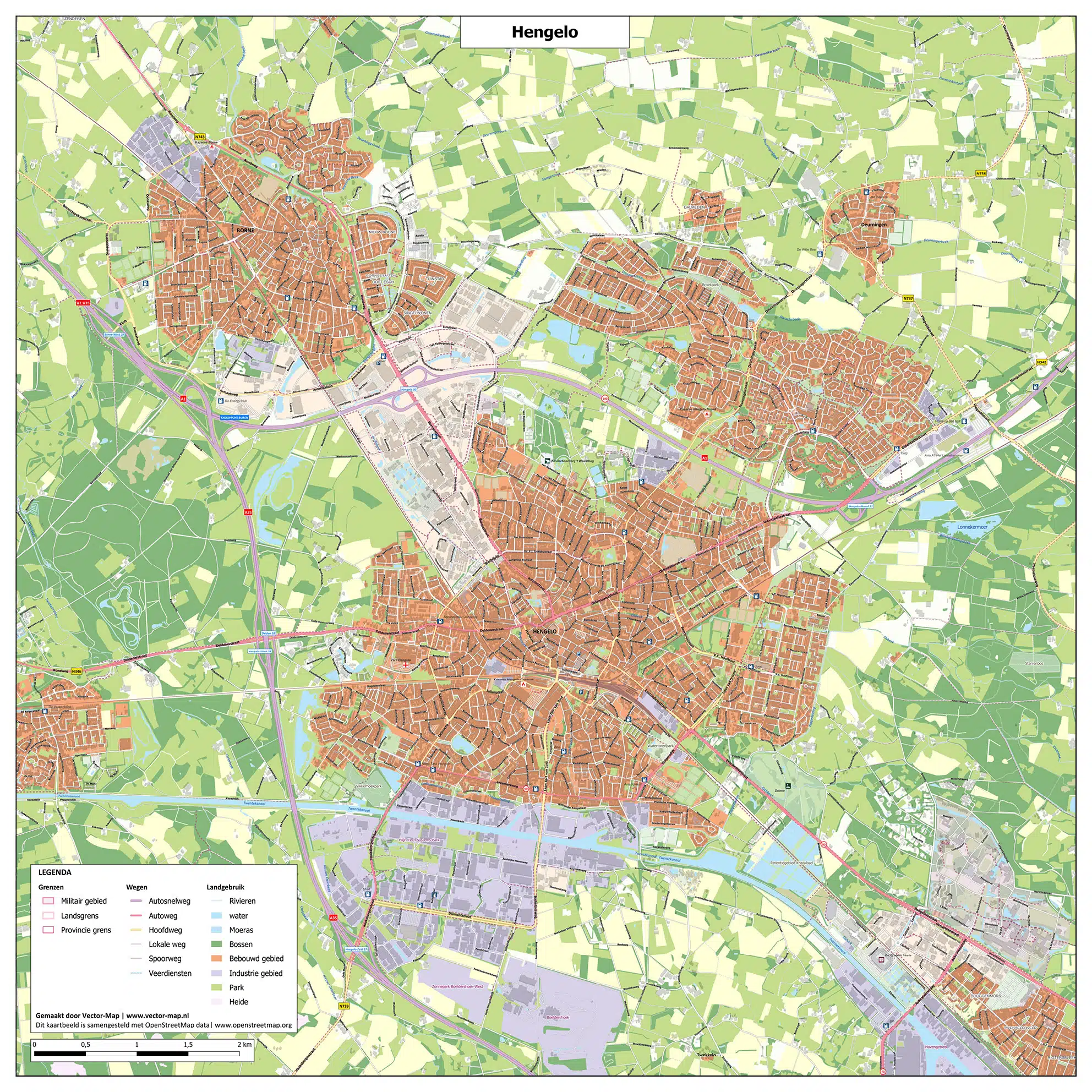 Kaart Hengelo