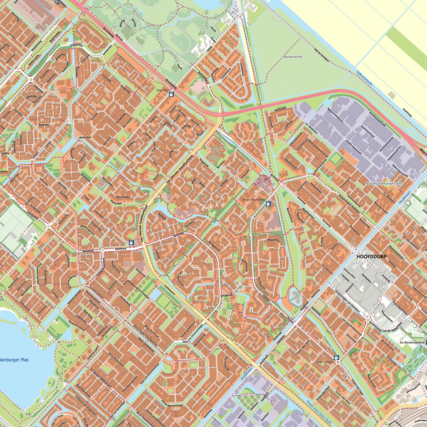 Kaart Hoofddorp - Afbeelding 2