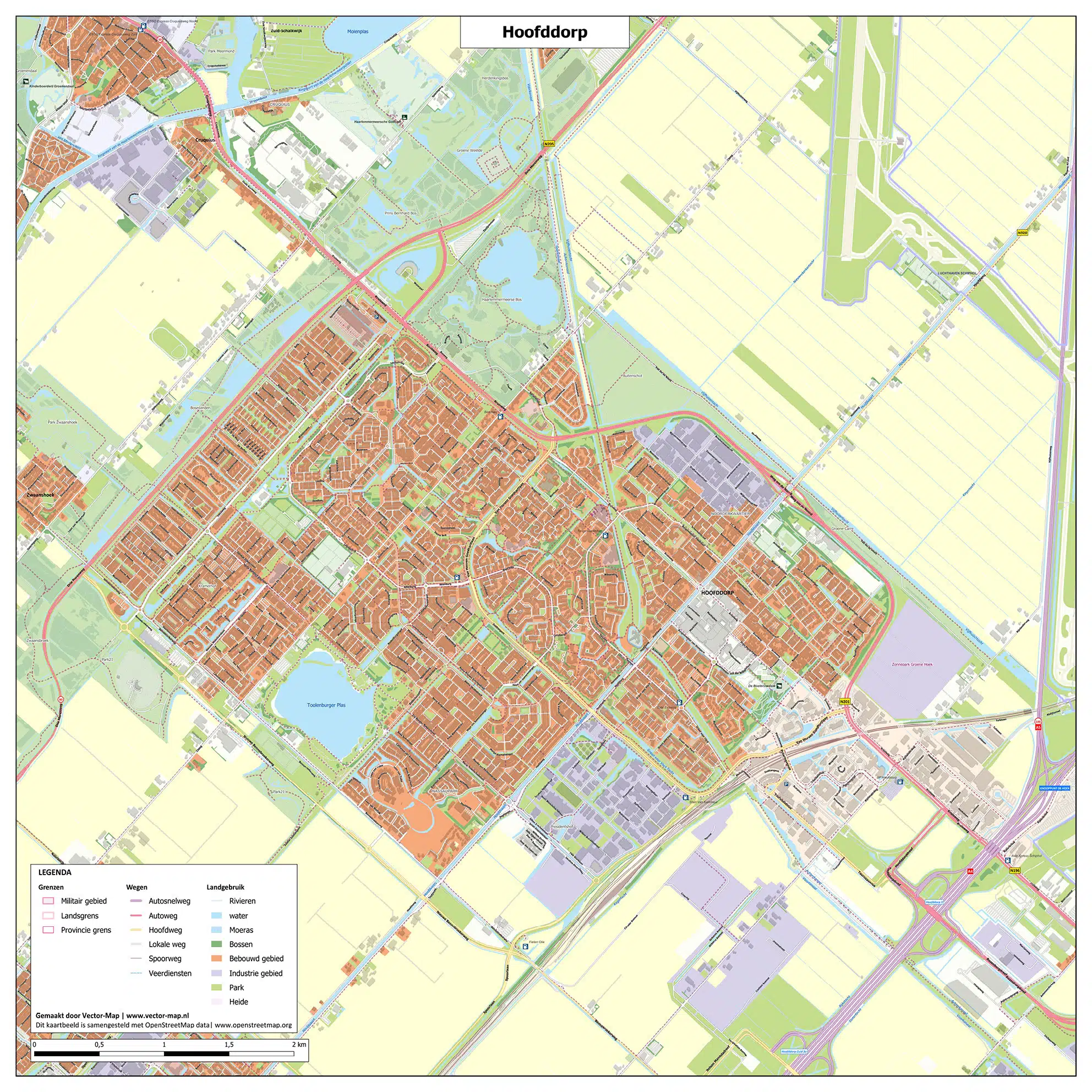 Kaart Hoofddorp