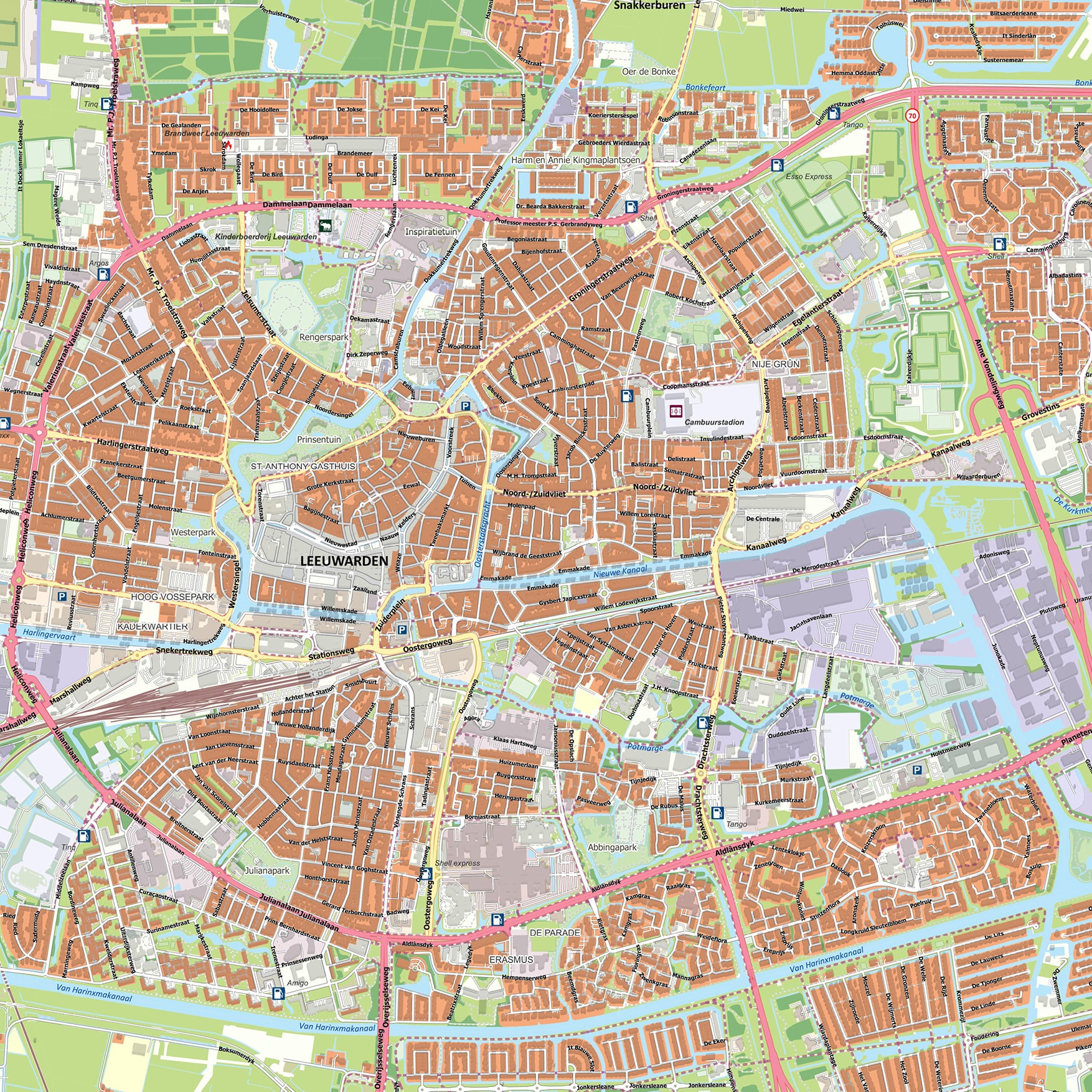 Kaart Leeuwarden - Afbeelding 2