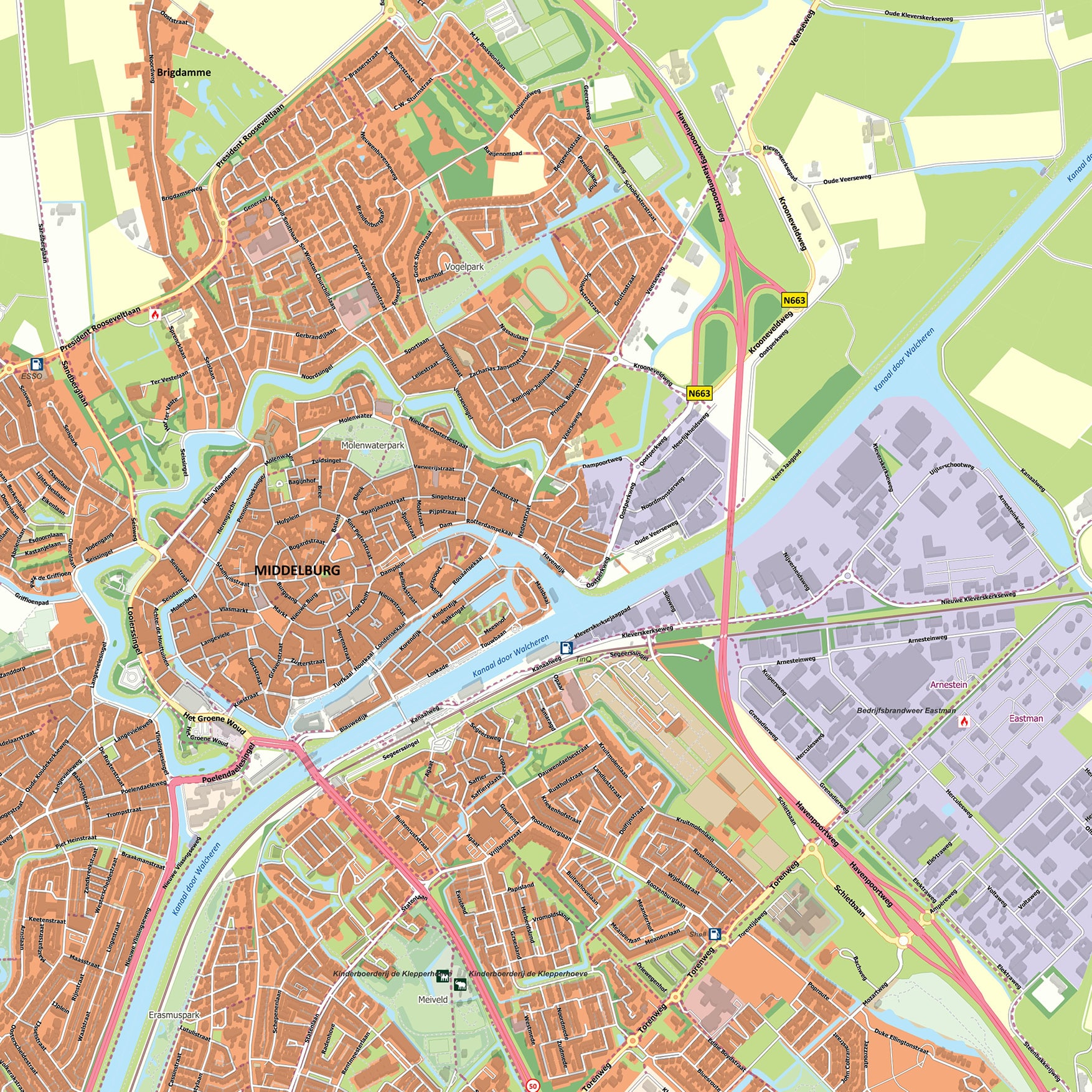Kaart Middelburg - Afbeelding 2