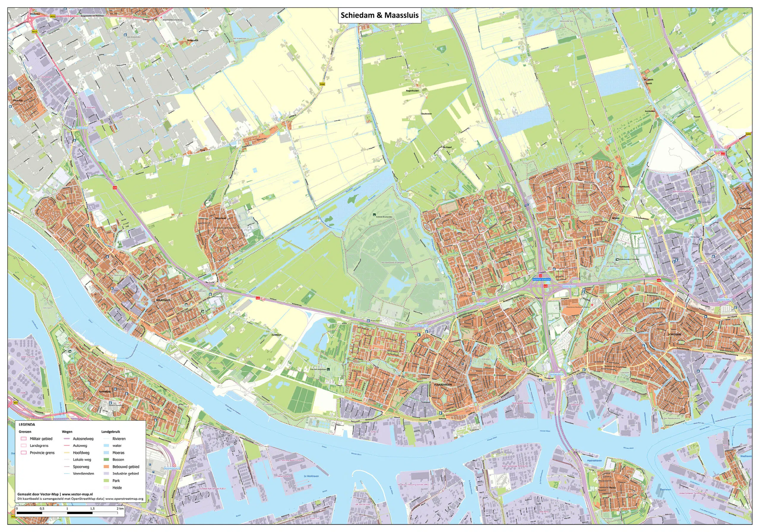 Kaart Schiedam