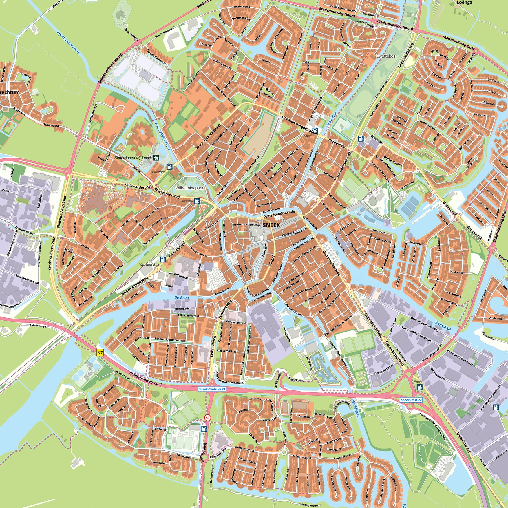 Kaart Sneek - Afbeelding 2