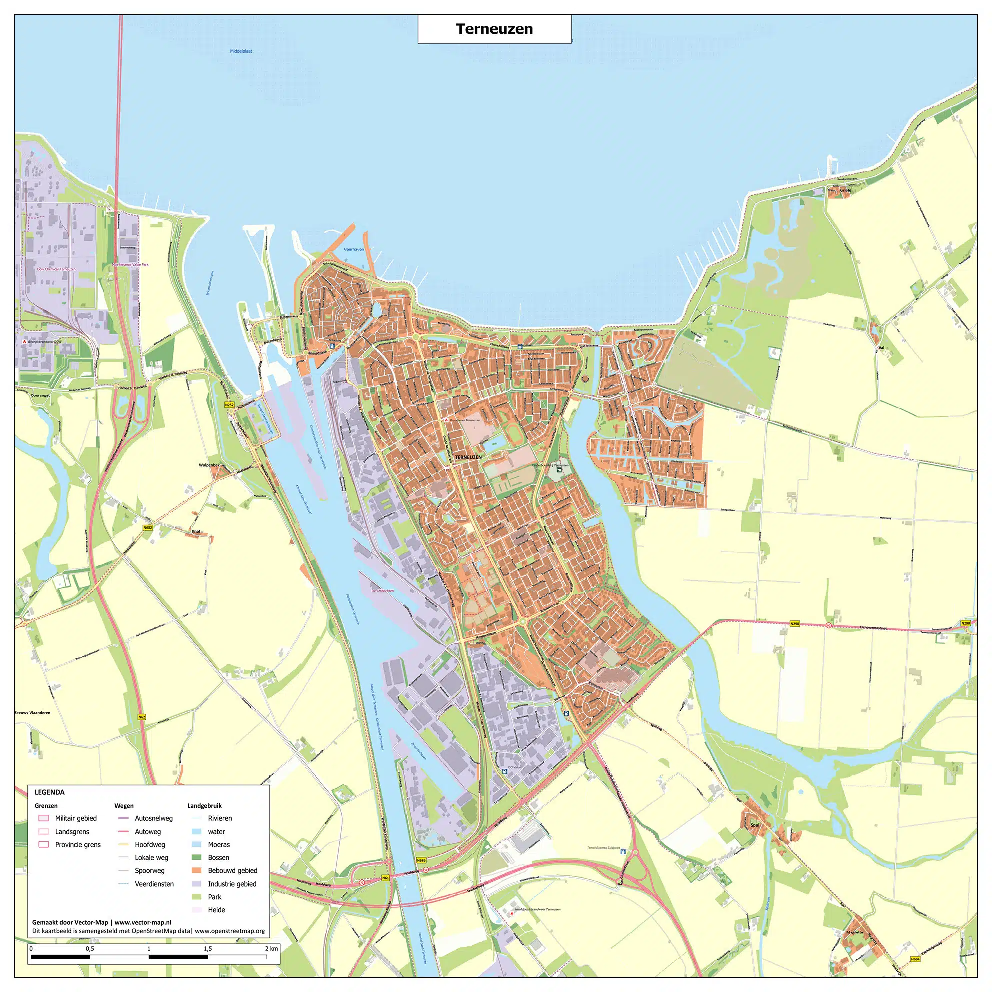 Kaart Terneuzen
