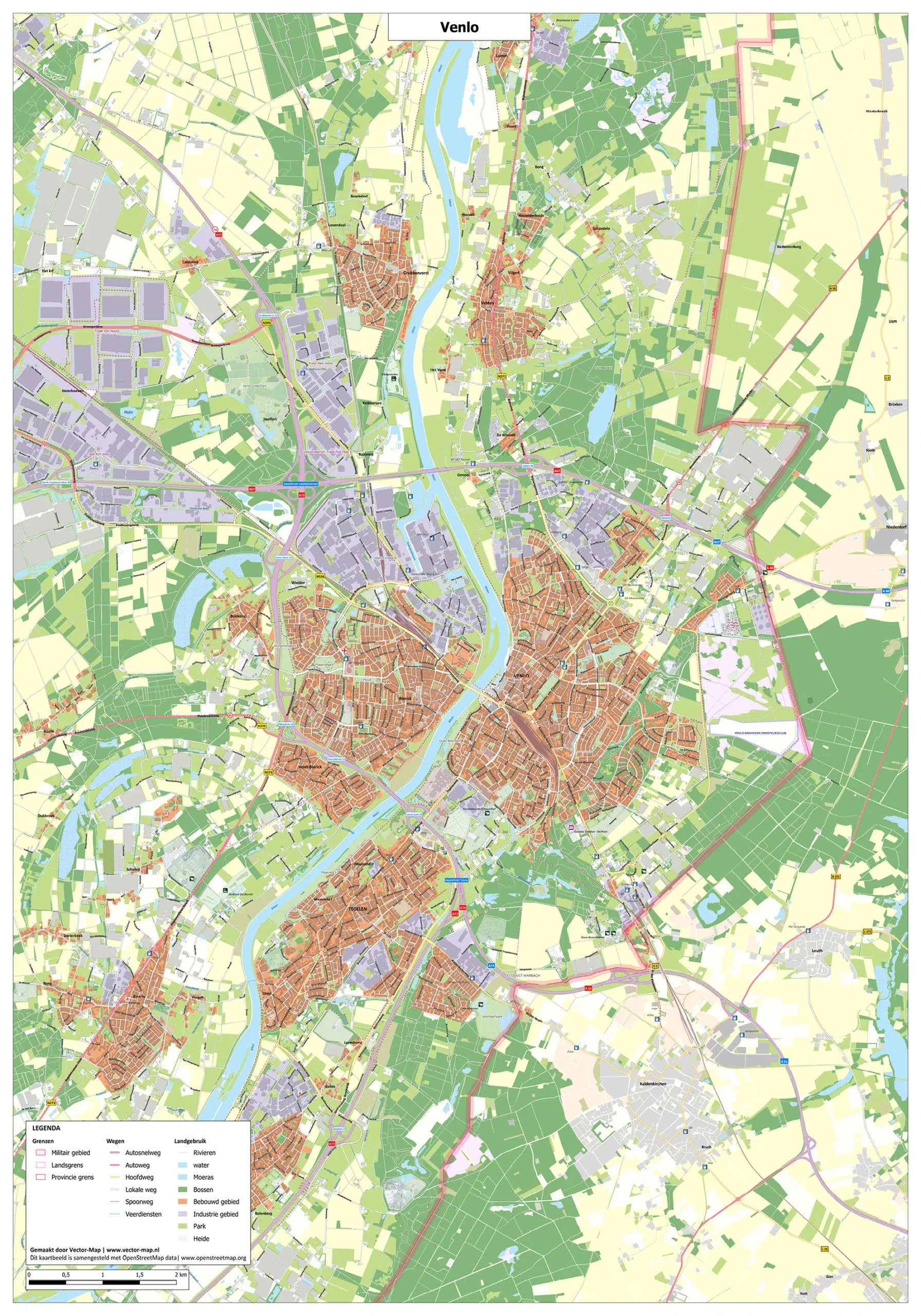 Kaart Venlo